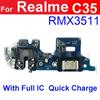 USB-плата для зарядки Realme C20 C21 C21Y C25 C25Y C25S C35 USB-разъем для зарядного устройства, разъем для гибкого кабеля, порт, детали