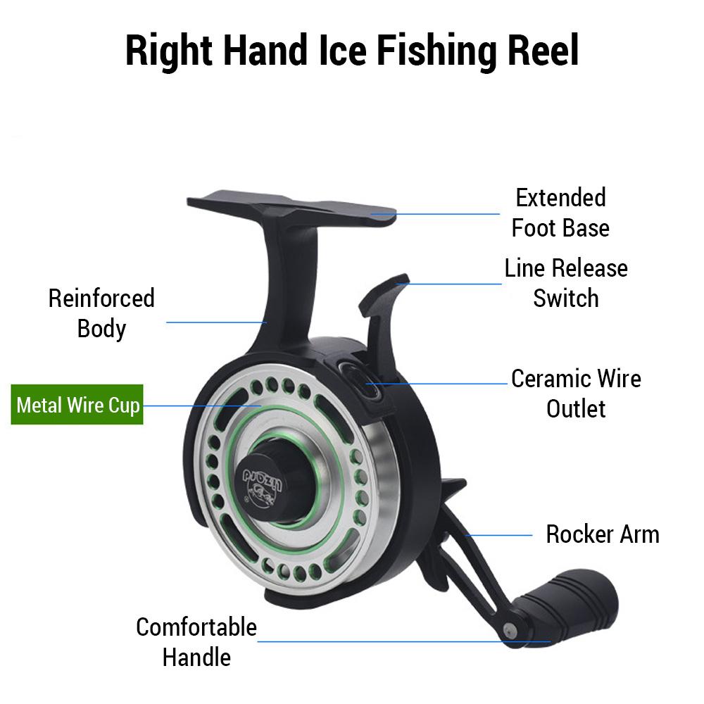 Катушка для зимней рыбалки с металлической проволокой, рыболовное колесо на плоту, переднее рыболовное колесо для зимней рыбалки