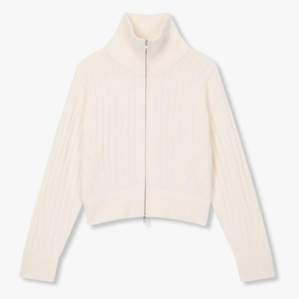 Studio Tomboy High Neck Ribbed Zip Cardigan 9106451103