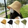 Солнцезащитная соломенная шляпа Защита от УФ лучей Женская Дамская Девичья Шляпы рыбака Шляпы с козырьком Весна Лето Осень