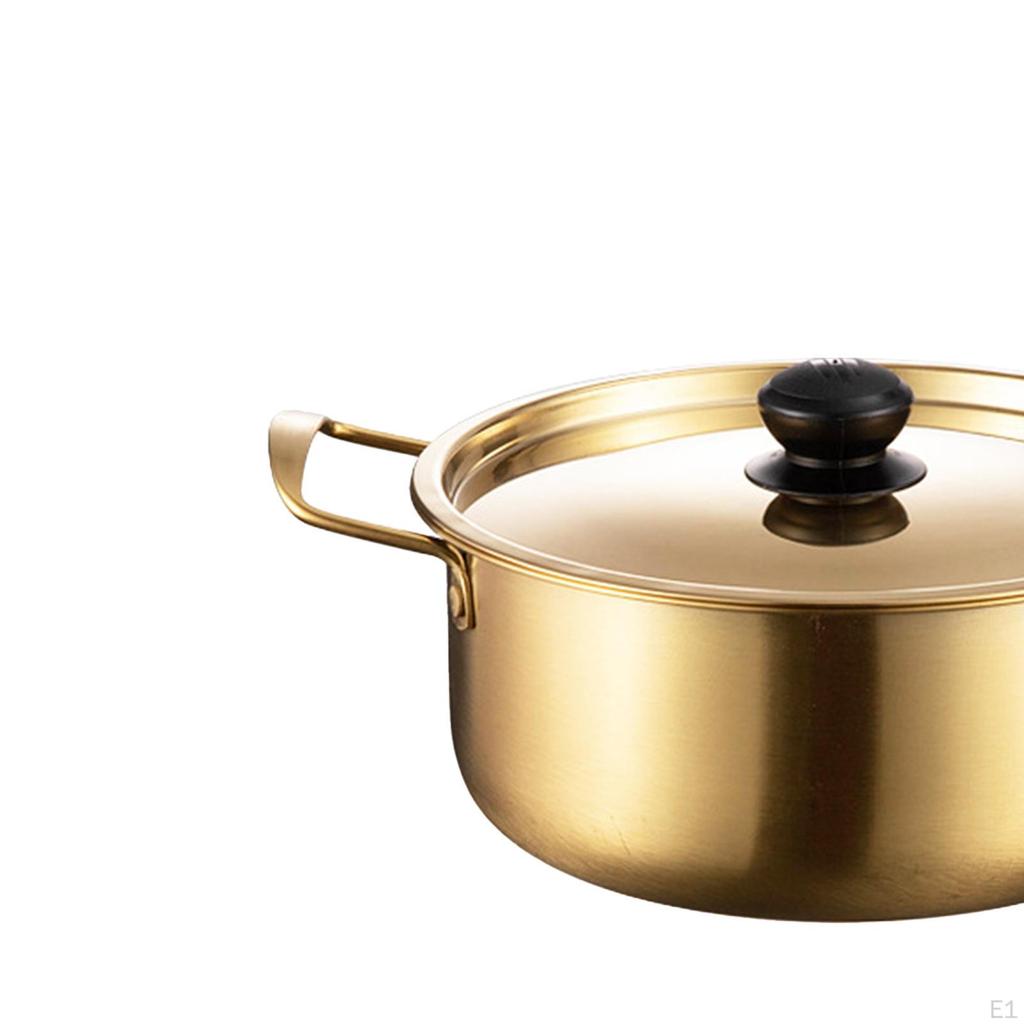 Korea Ramen Pot Cooking with Cover Multipurpose Spoon Chopsticks Instant Noodle Soup Ramyun