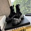 Мода НОВАЯ Обувь Ботинки на шнуровке Круглый носок Плоский каблук Роскошные дизайнерские ботинки-Женская мода Дамы Осень Зима 2025 Ботильоны