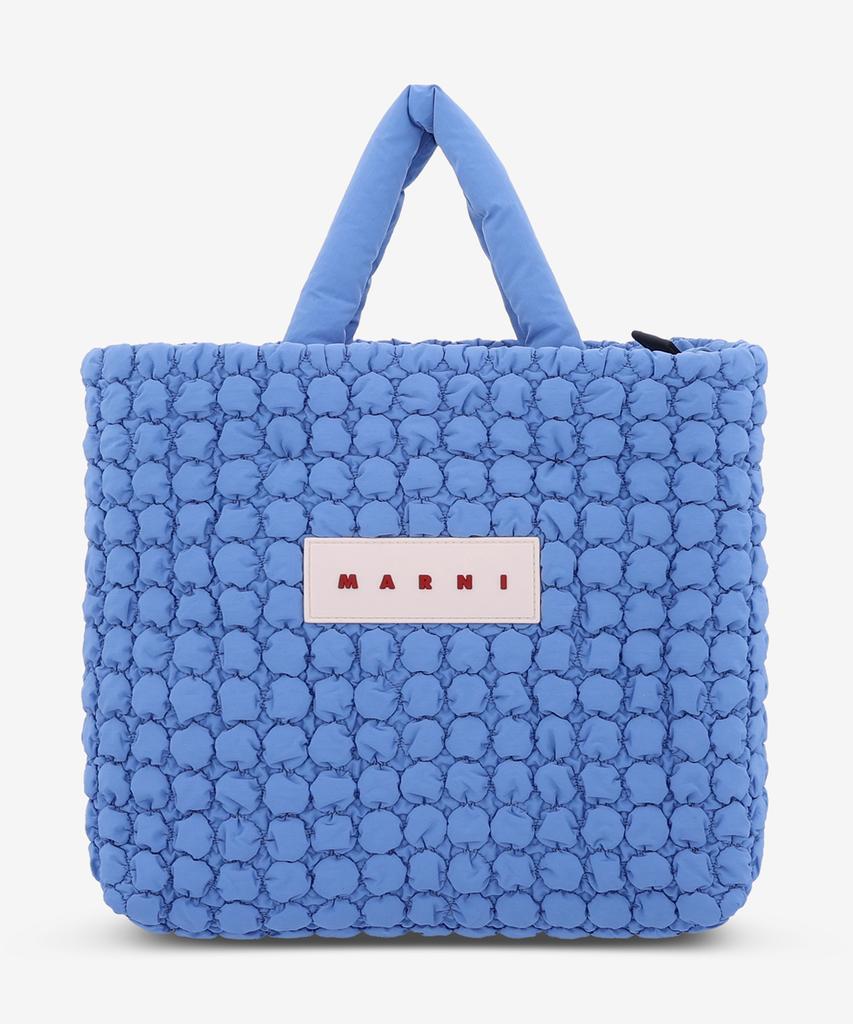 Marni Square Logo Tote Bag - Irish Blue / Bmmp0131U5P856200B50
