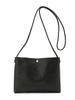 Shoulder Bag Crossbody Pochette Leather Genuine Leather Unisex Black Black [IL BISONTE]