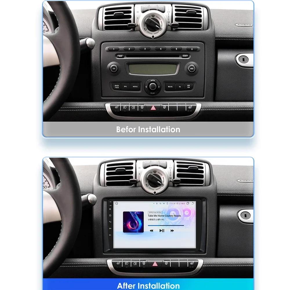 OSSURET Carplay 4G7862 Android 13 автомобильное радио для Smart Fortwo 451 2005 -2015 мультимедийный видеоплеер GPS 2din Автомагнитола интеллектуальный экран DVR Cam RDS
