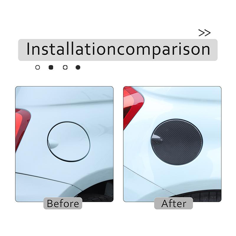 For Fiat 500 2007-2026 Real Carbon Fiber Car Fuel Tank Cap Cover Trim Decorative Sticker Protective Auto External Accessories