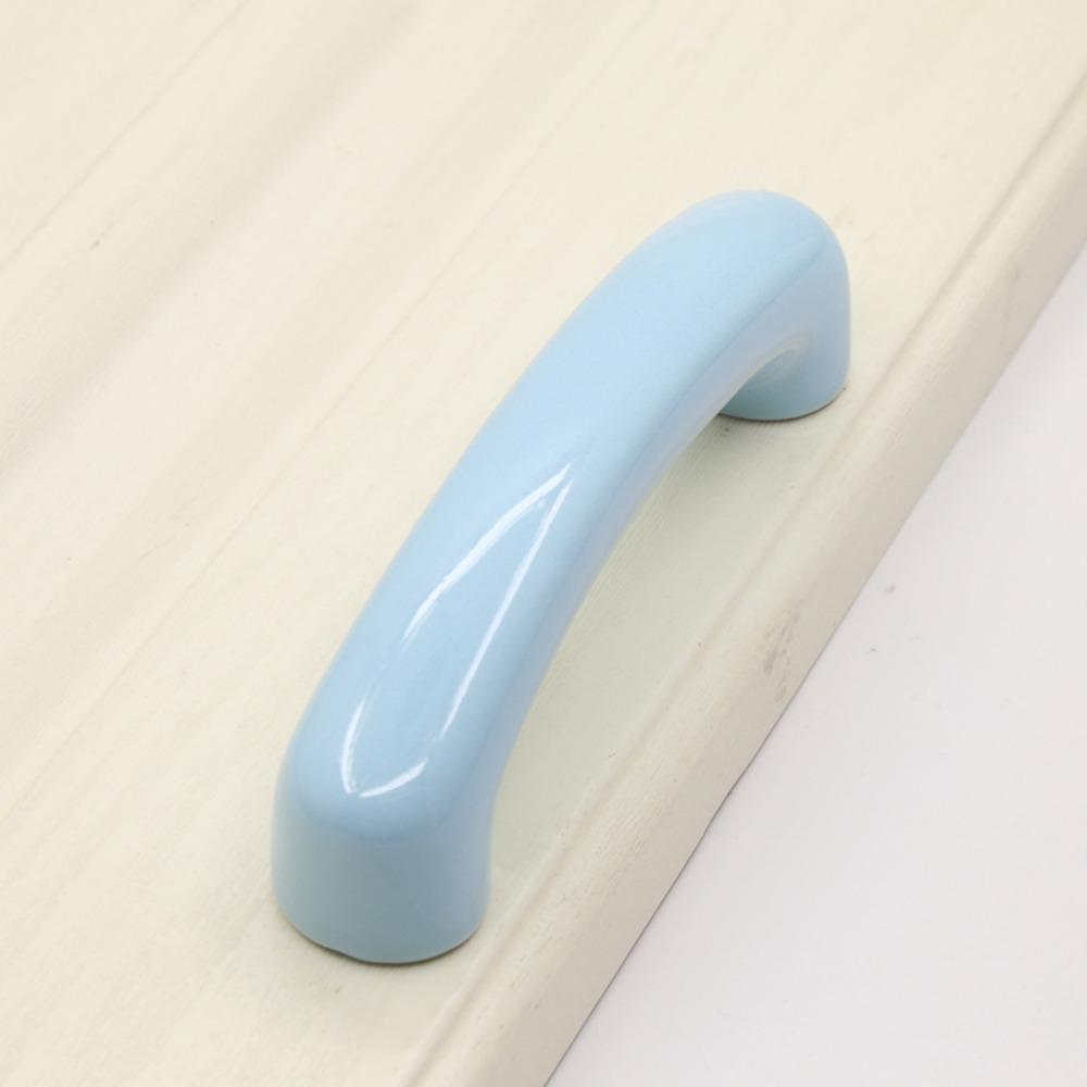 Colorful Design Brass Ceramic Handle Comfortable Feel Drawer Handle Home Furniture