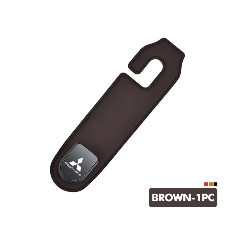 Car Seat Back Hook Leather Rear Storage Hooks Storage Accessories For Mitsubishi Lancer ASX Pajero Mirage Attrage Xpander MF8