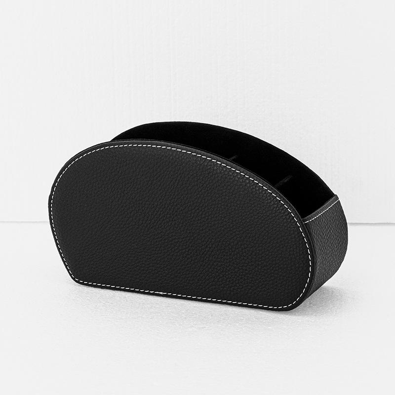 Remote Control Desktop Organizer Desktop Organizer PU Leather Cosmetic Five Compartments Organizer Box
