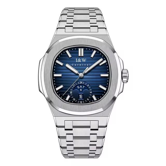 Montre Homme CARNIVAL I&W Mechanical Business Watch for Men Brand Luxury Automatic Wrist Watch Mens 50M Waterproof Reloj Hombre