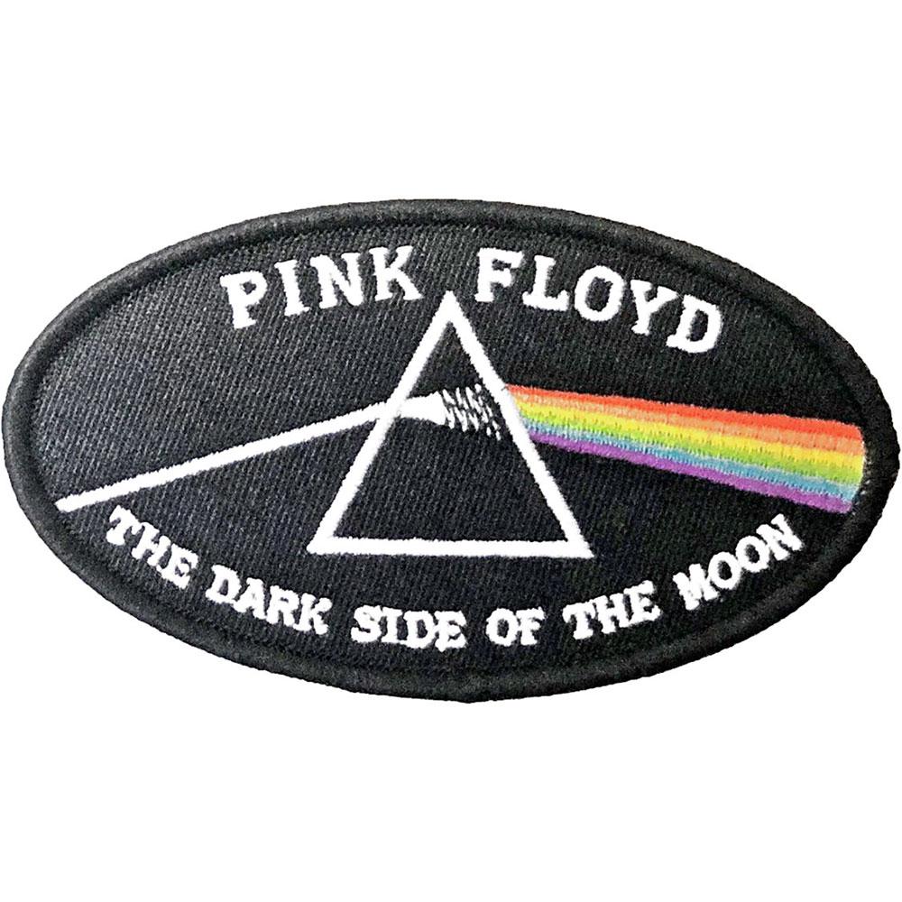 Pink Floyd Овальная нашивка Dark Side Of The Moon с железом