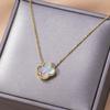 Exquisite Four-Leaf Clover Necklace Titanium Steel Necklace Collarbone Chain Premium Sense Of Light Luxury Necklace