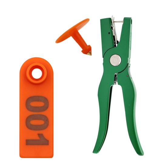 Бирки для ушей овец 001-100 Номерные бирки Бирки для сельскохозяйственных животных Аппликатор для ушных бирок для коров коз овец свиней сельскохозяйственных животных