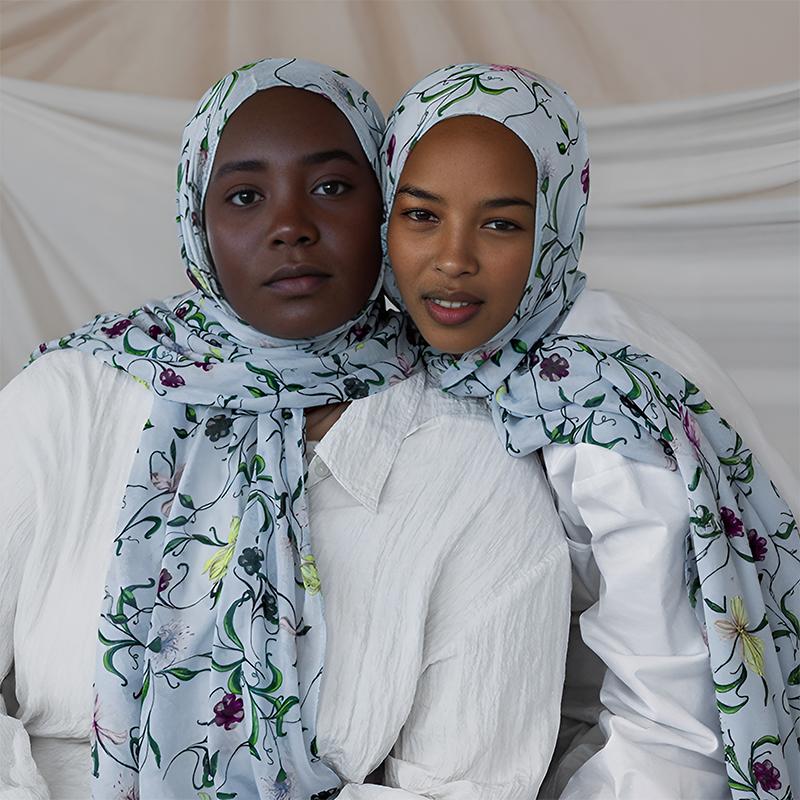 1 шт. Рамадан Цветок Акварель Хиджаб Женский Богемный Мягкий Мусульманский Хиджаб Цветочный Дышащий Шаль Обёртывание Шарф Головной Платок Теплый