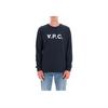 A.P.C Casual Logo Print Crewneck Sweatshirt Men sweatshirt Blue COFAXH27378IAK