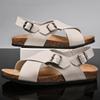 Sandals Men's 2025 Summer New Sandals Foreign Trade Explosion Versatile Trend One-word Buckle Casual Cool Slippers