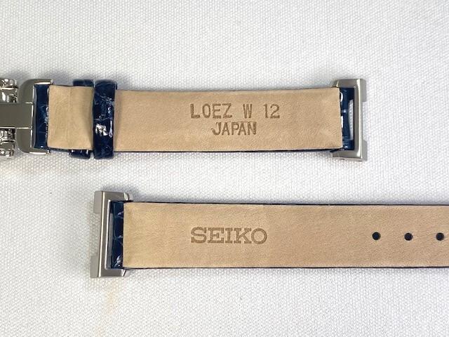 L0EZ112J9 SEIKO Dolce Exceline 12 мм Кожаный для и Ремешок, Крокодил, Темно-синий, SWCW105/ 1B25-0AM0