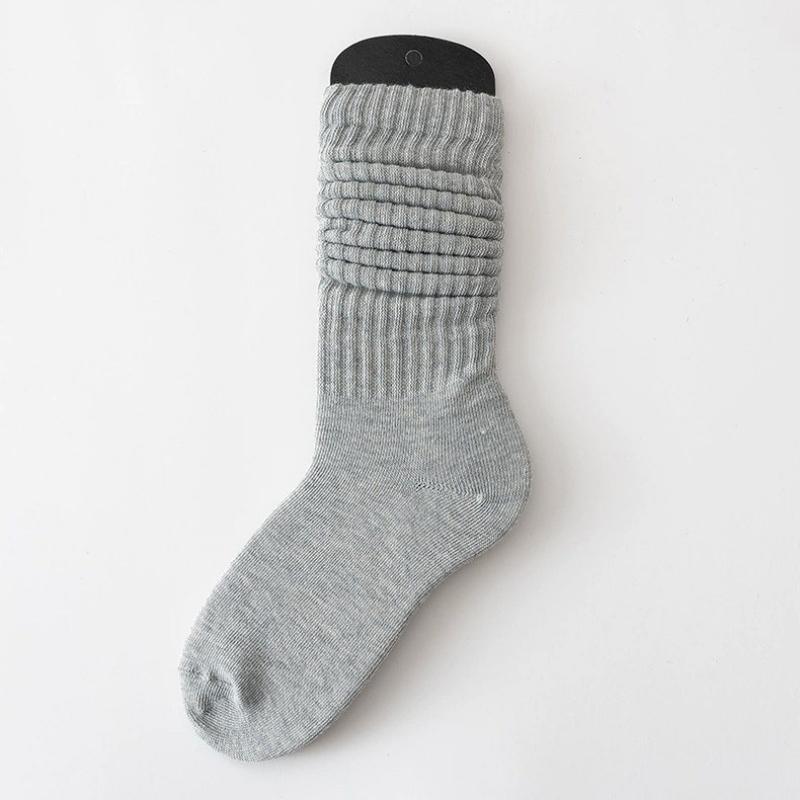 Женские носки-гольфы модные трендовые универсальные белые однотонные базовые носки удобные дышащие носки средней длины
