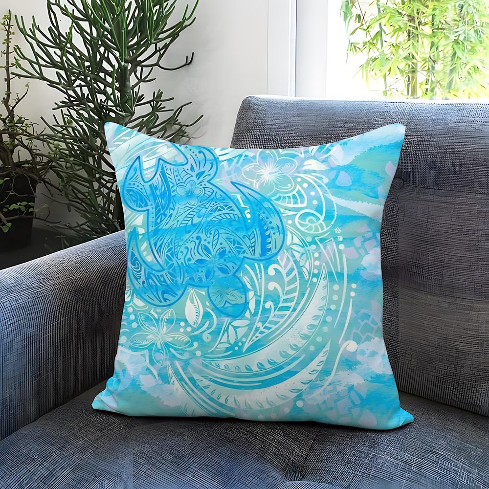 Light blue ocean ripple Cushion Cover Comfortable Reversible Pillow Cover Ideal for Car Sofa Bedroom Beyond