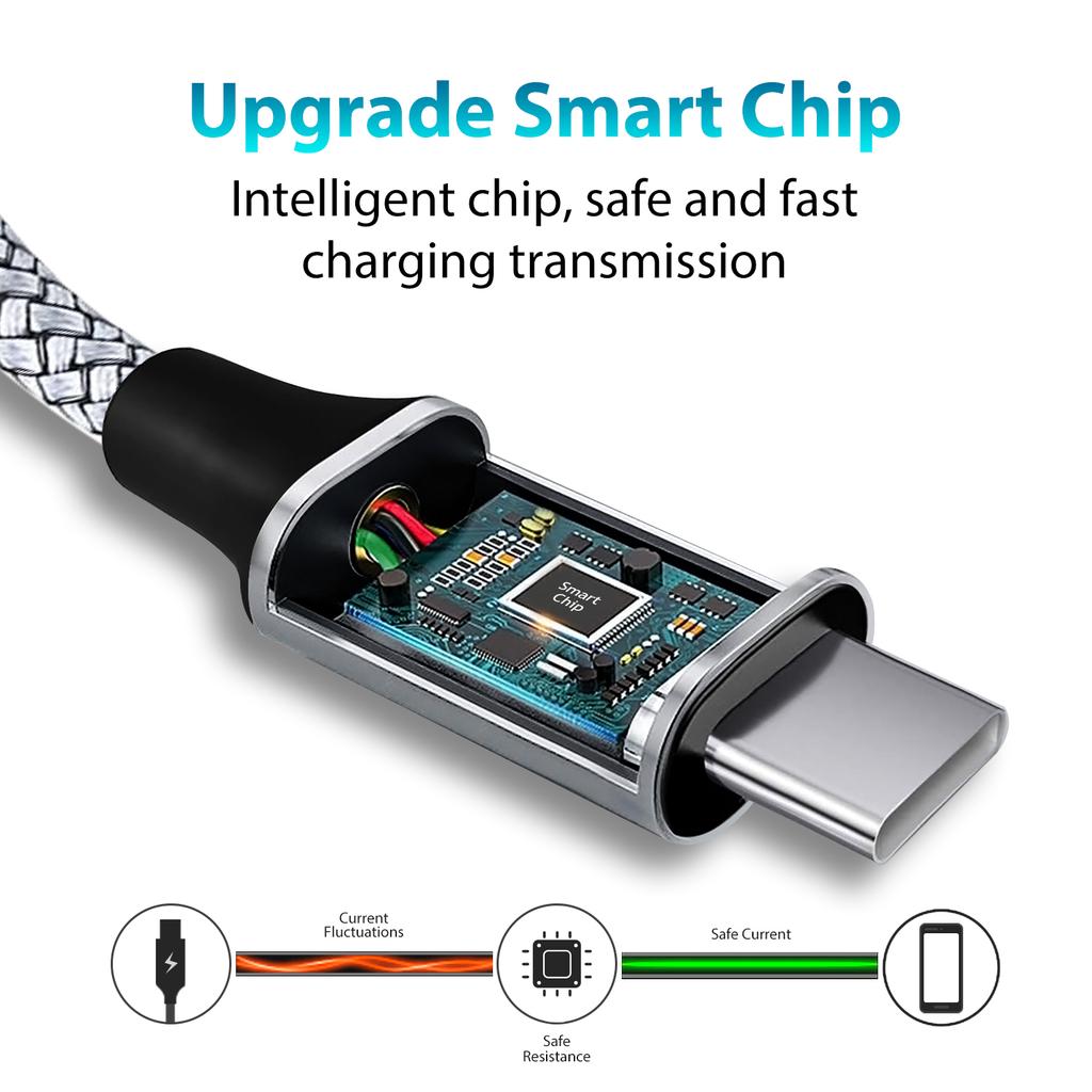 Кабель для быстрой зарядки Type C-Type C PD 60 Вт, кабель для передачи данных Type C 3 м, 5 м, 8 м, 10 м для iPhone 15 Pro Max, Huawei, Xiaomi, Samsung