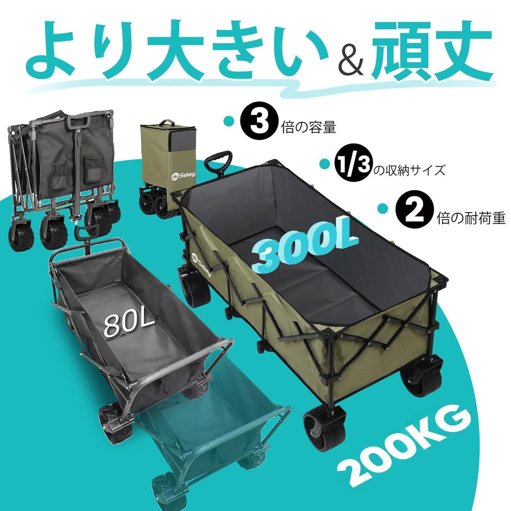 Sekey Extra Large Capacity 300L Load Capacity 200kg Length Carry Wagon для длинномерных предметов Толстые шины с шириной 10 см Глубокий размер является самым маленьким среди аналогичных