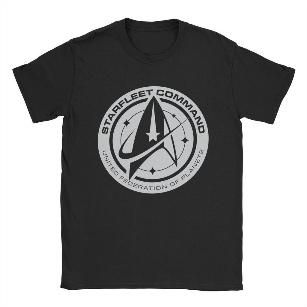 Футболка Stars Treks Discovery United Federation для мужчин, хлопковые футболки, футболка с круглым воротом, короткий рукав, одежда с графикой