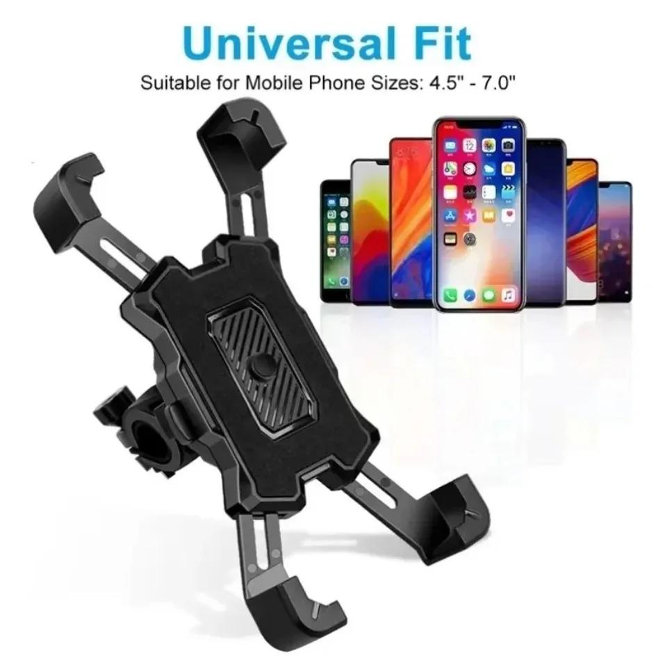 New Motorcycle Bicycle Phone Holder Moto Rearview Mirror Handlebar Mount Compatible for Xiaomi IPhone Mobile Navigation Bracket