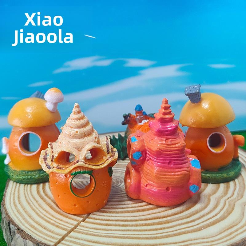 Мини-убежище для раков-отшельников: Новый декор для аквариума с грибами и раковинами для ландшафтного дизайна и разведения