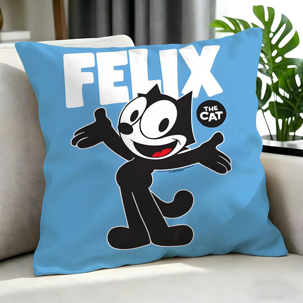 Cartoon Felix The Cat Cushion Cover Cushion Cover Set 4Pcs 50X50 45X45 40X40 Pillowcase Decorative Sofa Home Decor