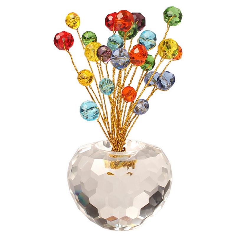 Lucky Fruit Crystal Автомобильный орнамент Красочные бусины Статуэтка Коллекция Домашнее украшение для интерьера