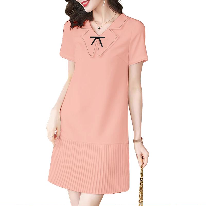 ZANZEA Женское летнее повседневное платье с коротким рукавом и кукольным воротником