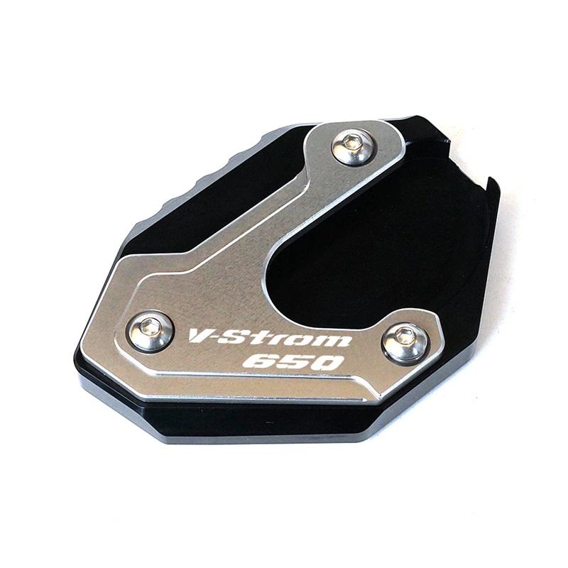 Аксессуары для мотоциклов, алюминиевая черная боковая подставка, удлинитель-удлинитель для Suzuki DL650 V Strom Vstrom 650 XT