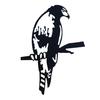 Eagle Flag Tree Stake Metal Animal Silhouette Decoration Garden Decor Animal Sign with Stake for Garden Tree Fence Post Outdoor Decor