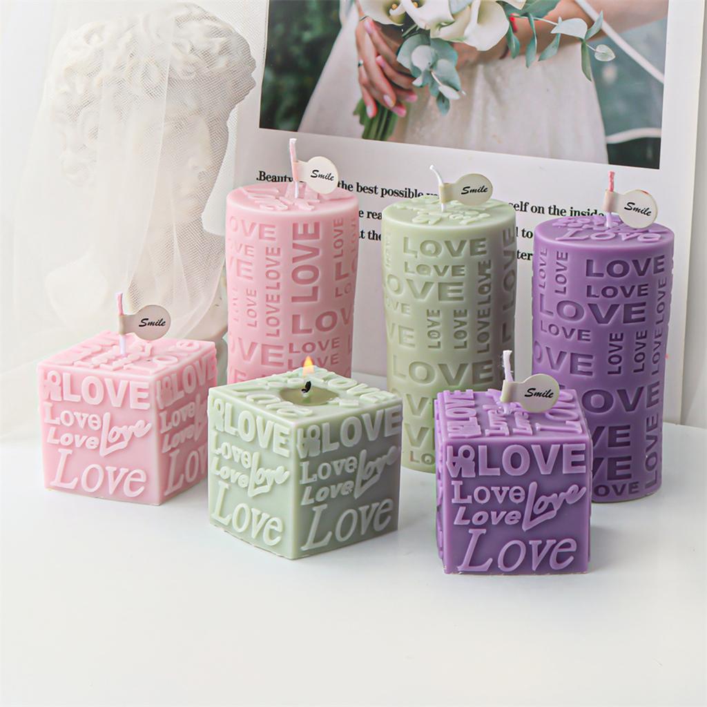 Красивая форма для свечей LOVE для Y-проектов, уникальная форма для изготовления свечей с любовным письмом, силиконовая форма для художественных ремесленников