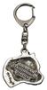 American Staffordshire Terrier, Amstaff II - Silver-plated Key Ring with a Dog In a Gift Box, Handbag Decoration, Backpack Pendant by Art-Dog Brand
