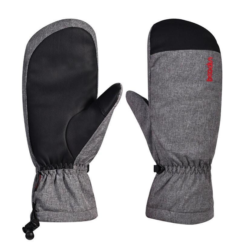 Winter Ski Gloves Men Women - Windproof Waterproof Insulated Full-Finger Mittens With Durable PU Coating