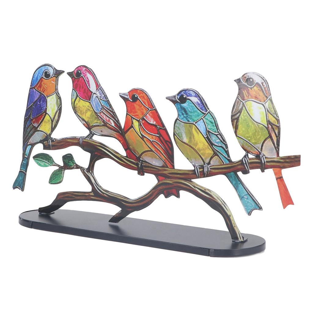Metal Bird Series Decoration Multicolor Bird Series Detachable Art Ornaments for Display