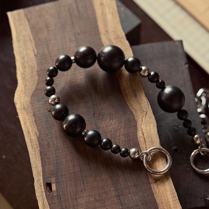 Songmont Сандаловое дерево Время на пляже Сумка-тоут с бисерным шармом Аксессуар