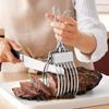 Bread Slicer Holder Stainless Steel Food Cutting Guide For Cake Meat Ham Fish Kitchen Tool Ergonomic Grip Rust Resistant Durable
