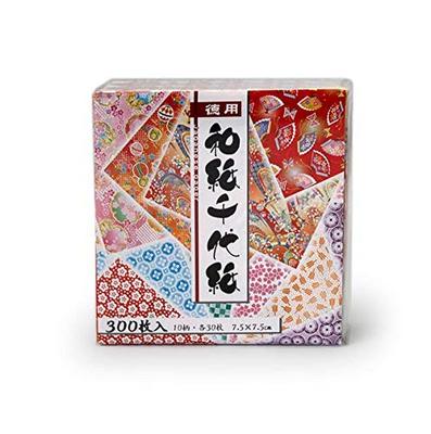 Бумага Toyo Washi Chiyogami Value квадратная 10 узоров 300 листов 18034 7,5 см