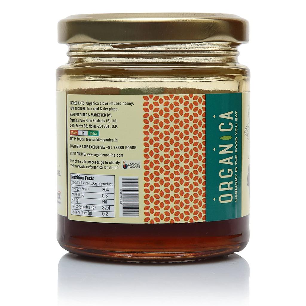 Натуральный Мед с Гвоздикой (200 г), Clove Infused Organic Honey,  Organica