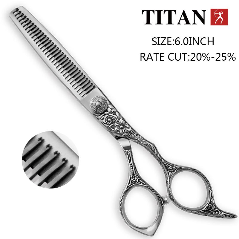 TITAN профессиональные парикмахерские ножницы для стрижки волос, филировочные ножницы, парикмахерские ножницы для резки 6,0 дюйма