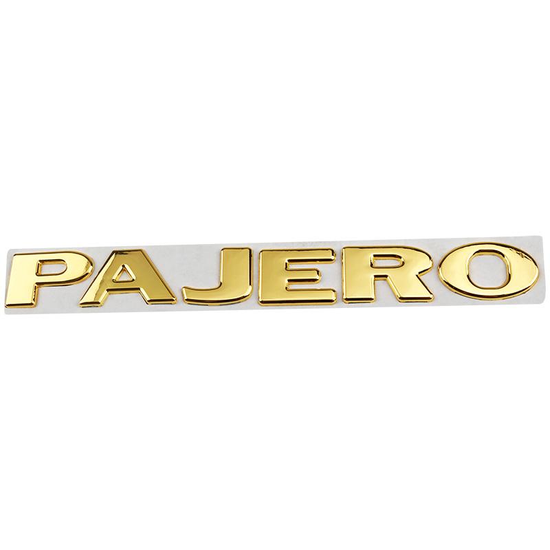 Car Metal Rear Trunk Side Door Letters Words Logo Badge Emblem Decals Sticker For Mitsubishi PAJERO Styling Auto Accessories PO2