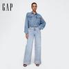 Gap Women's 2025 Spring Structured Micro-Stretch High-Waist Cuffed Loose Fit Jeans