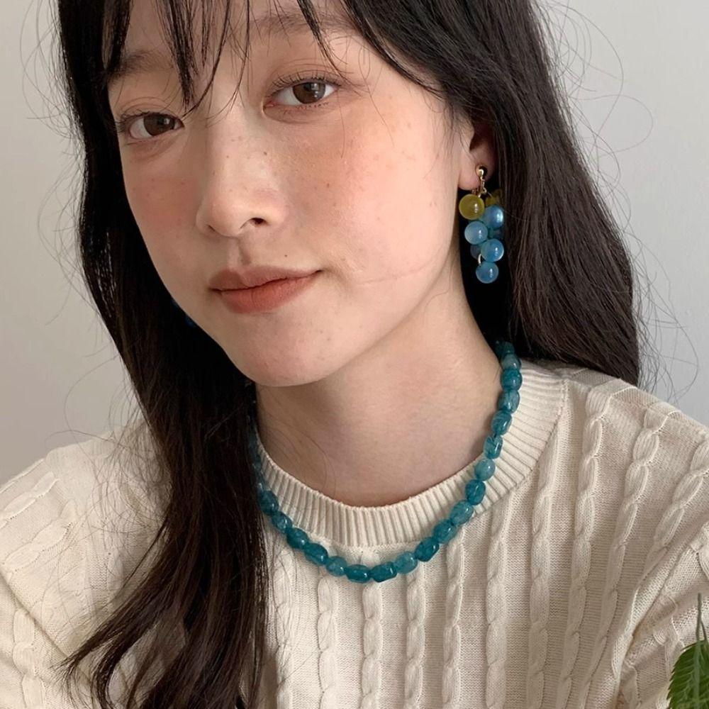 Bohemia Earrings Fruit Dangle Earring Cute Beads Earrings Creative Grape Earrings Vacation