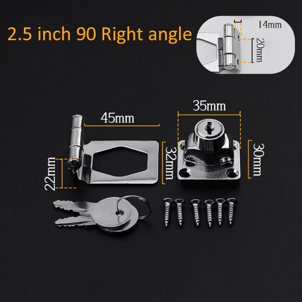 Silver Hardware Home Improvement With Keys Shed Hasp Garage Lock Locking Staple Cupboard