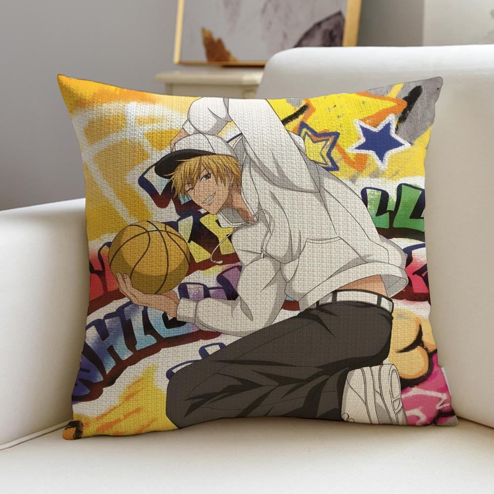 Dynamic KKuroko No BasketS Cushion Cover Breathable and skinfriendly linen pillowcase square removable and washable cushion