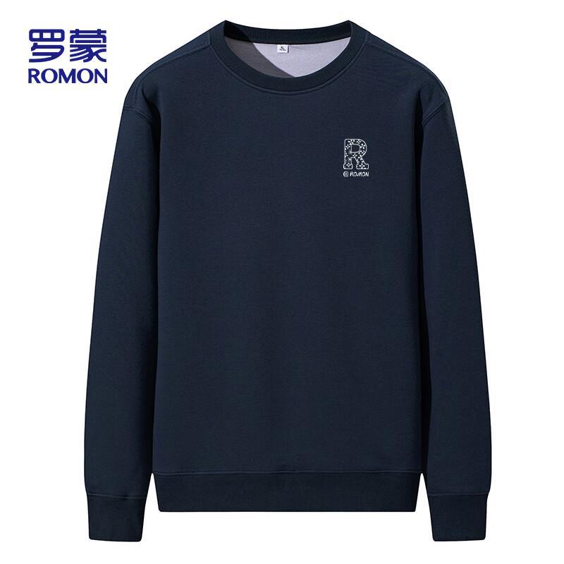 ROMON Men's Casual Pullover Round Neck Sweatshirt