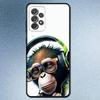 Monkey Music Meme Phone Case For Samsung S25,S24,S21,S22,S23,S30,Ultra,S20,Plus,Fe,Lite,Note,10,9,5G Black Cover