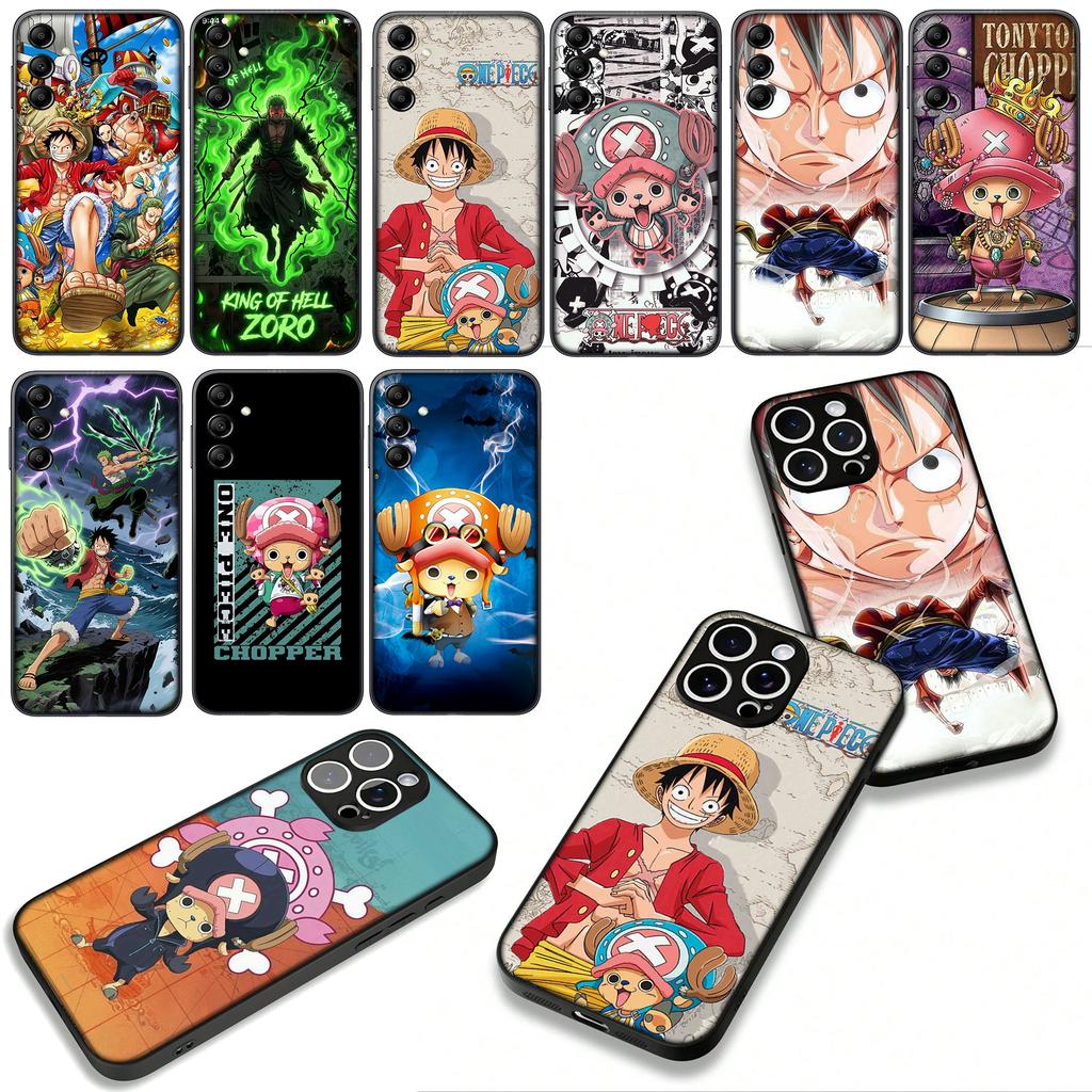 Чехол для Apple iPhone 16 15 14 Plus 13 12 Mini 17 Pro Max + ProMax 16E Air с изображением Тони Чоппера, Луффи и Зоро.